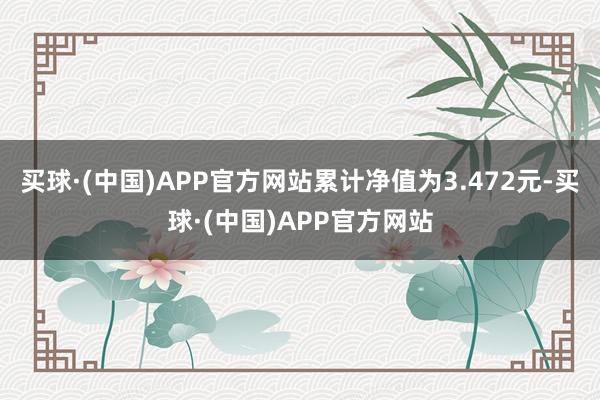 买球·(中国)APP官方网站累计净值为3.472元-买球·(中国)APP官方网站